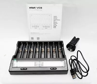 Demo XTAR VC8 8 Slot LCD Charger Charger & Battery Capacity Tester> I8 VC4 D4 I4 • $59.99